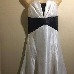 Black and white prom dress